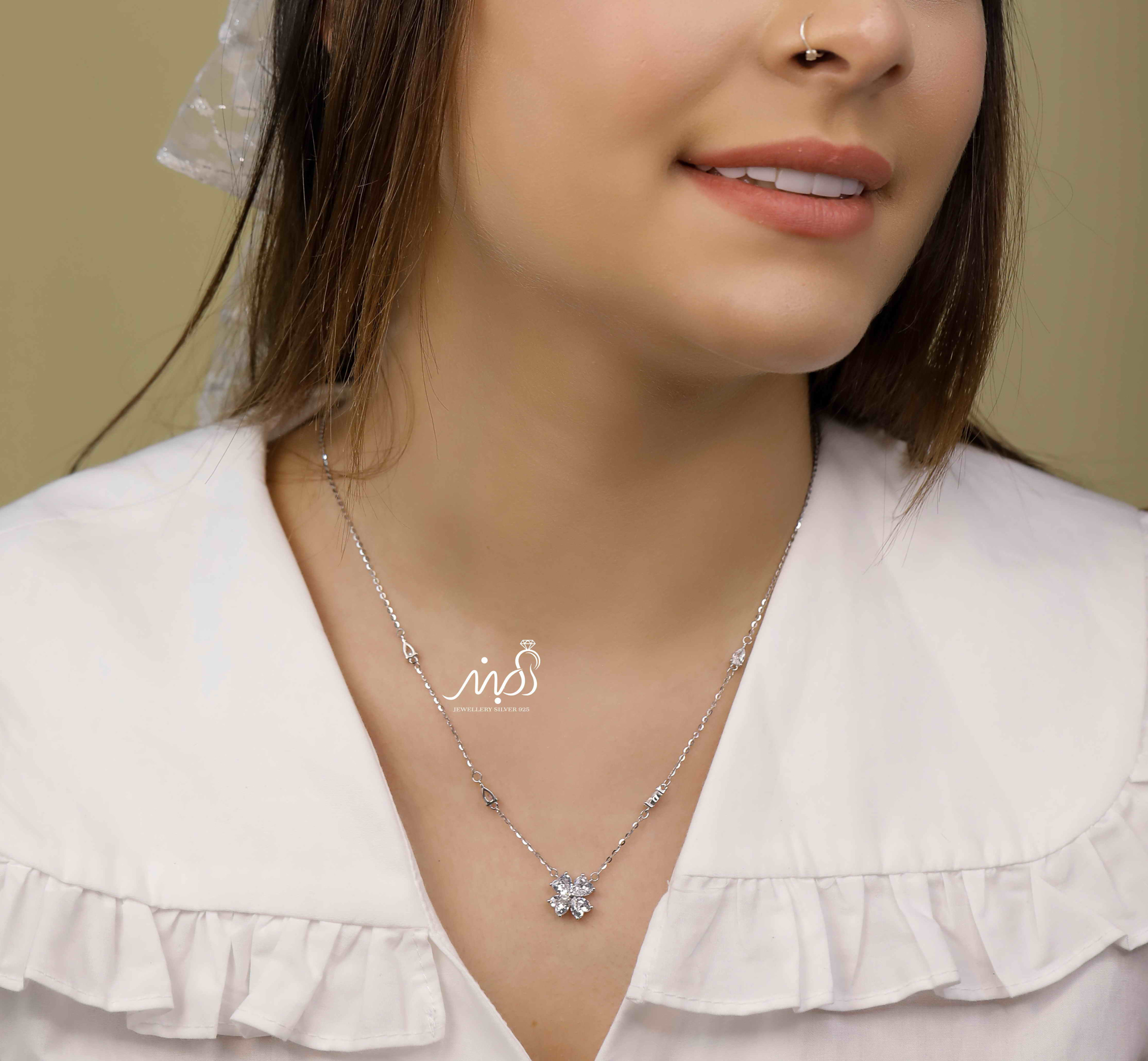 💍'گردنبند جواهری زیبا و خاص  نقره عیار ۹۲۵ (G_3144)‌‌‌‌‌‌