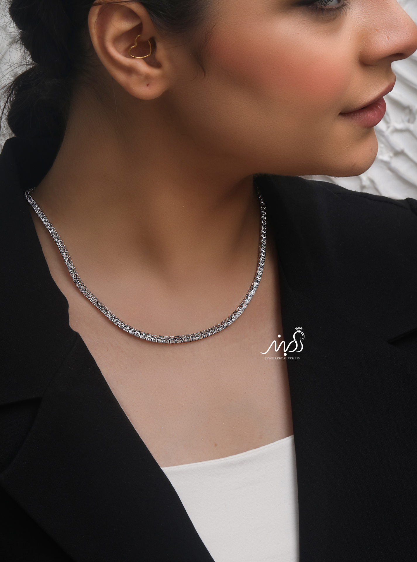 تصویر از 💍گردنبند تنیسی جواهری خاص و زیبا ، نقره عیار ۹۲۵ (G_3201)‌‌‌‌‌‌